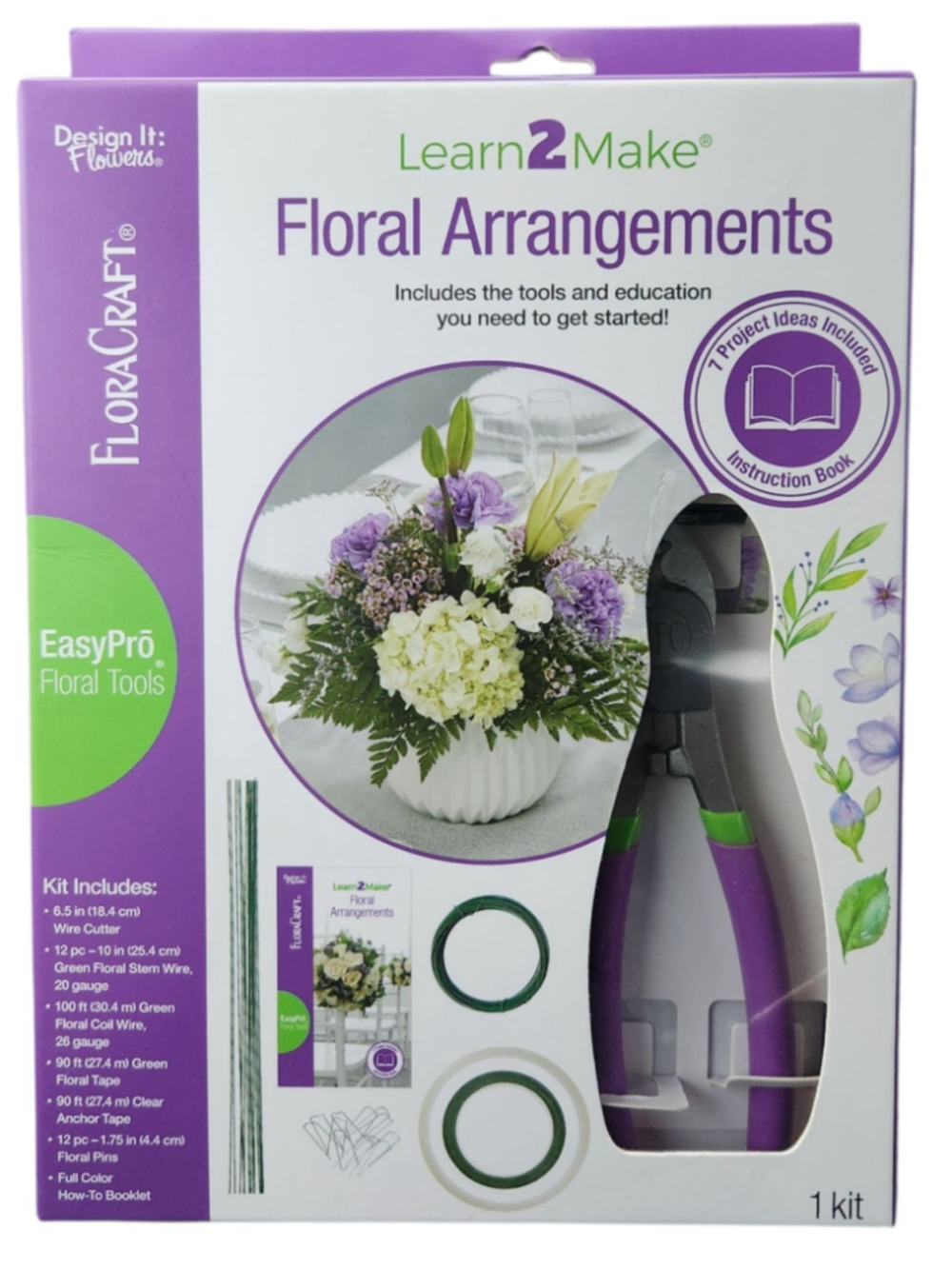 FloraCraft 25+ Piece Learn2Make Floral Arrangements Kit With Instructions